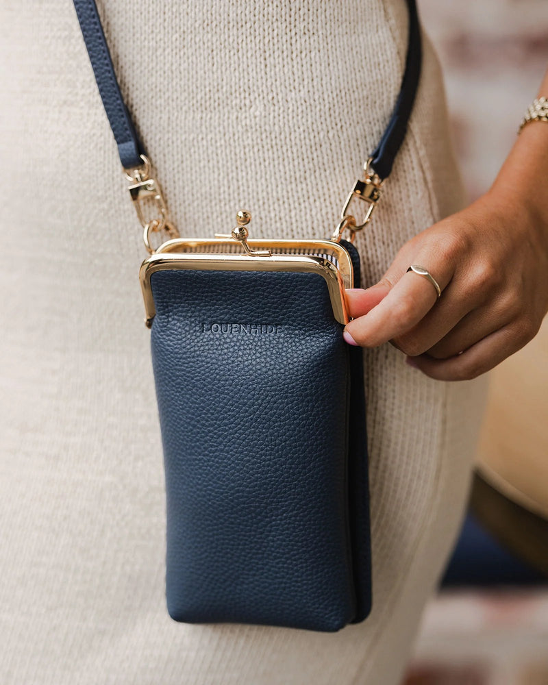 The Louenhide-Billie Steel Blue Crossbody Phone Bag